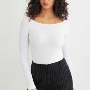 NWT Dynamite Sculpt Boat Neck Long Sleeve Bodysuit